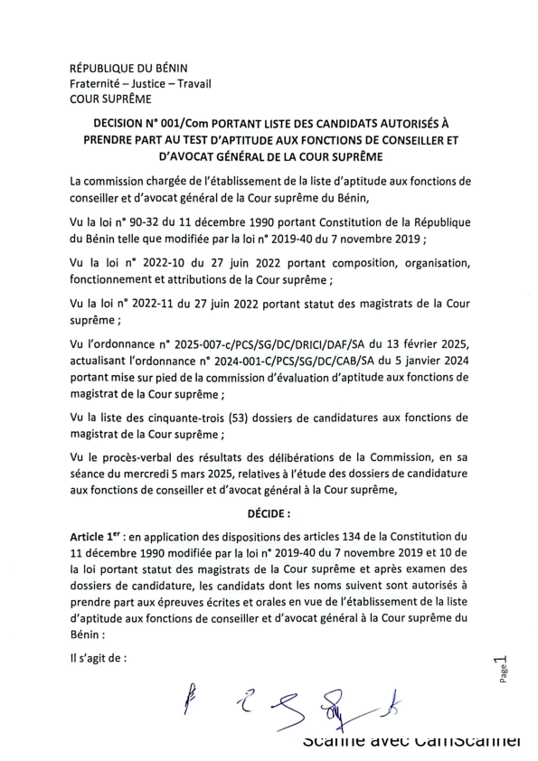 Décision signée 001